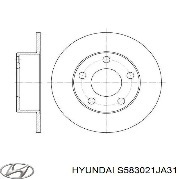 Задні гальмівні колодки S583021JA31 Hyundai/Kia