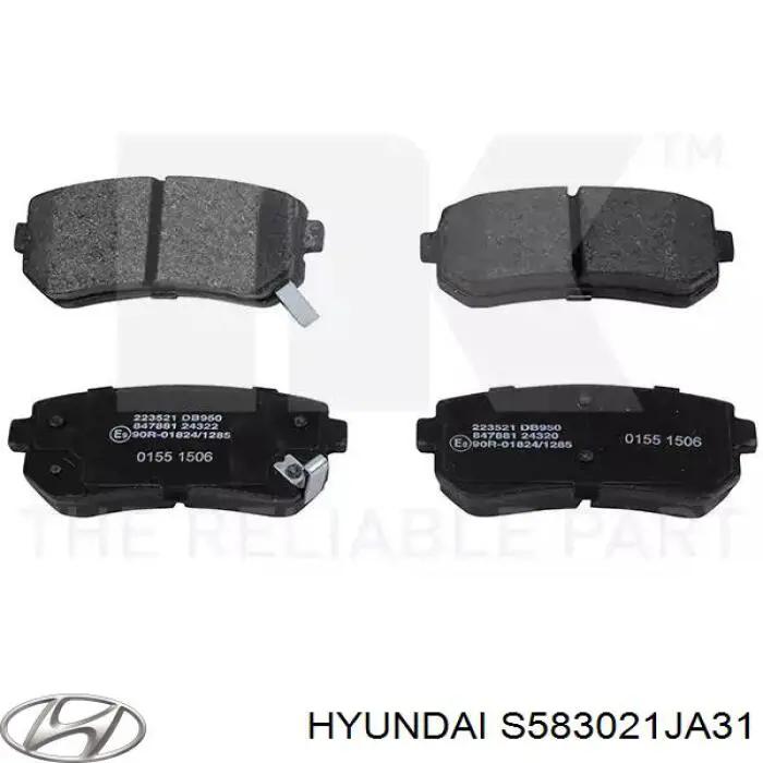 Колодки гальмові задні, дискові S583021JA31 Hyundai/Kia