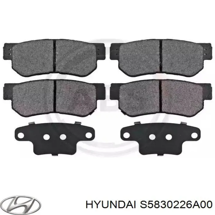 Купити S5830226A00 Hyundai/Kia Задні колодки