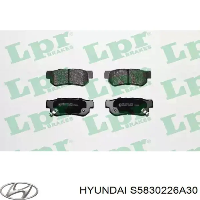 S5830226A30 Hyundai/Kia Колодки гальмівні задні, дискові