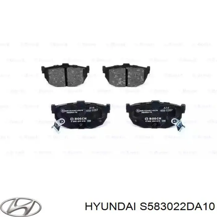 S583022DA10 Hyundai/Kia Колодки гальмівні задні, дискові