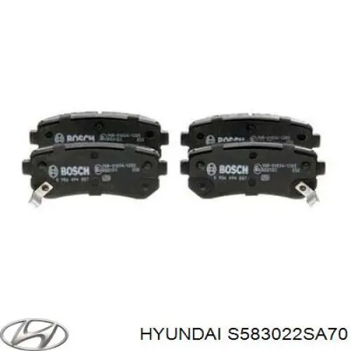 Купити S583022SA70 Hyundai/Kia Задні колодки