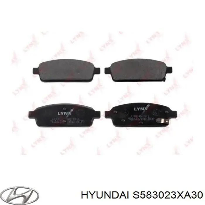 Колодки гальмові задні, дискові S583023XA30 Hyundai/Kia