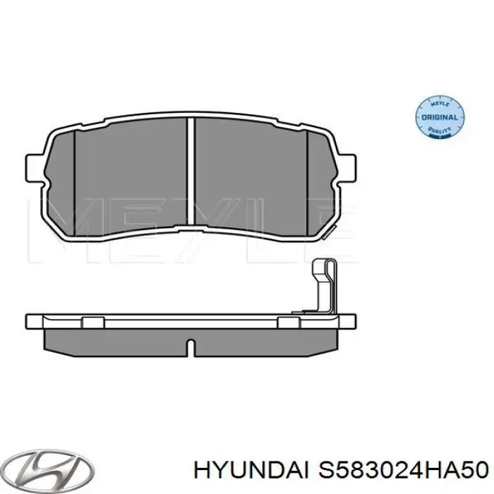 S583024HA50 Hyundai/Kia колодки гальмові задні, дискові