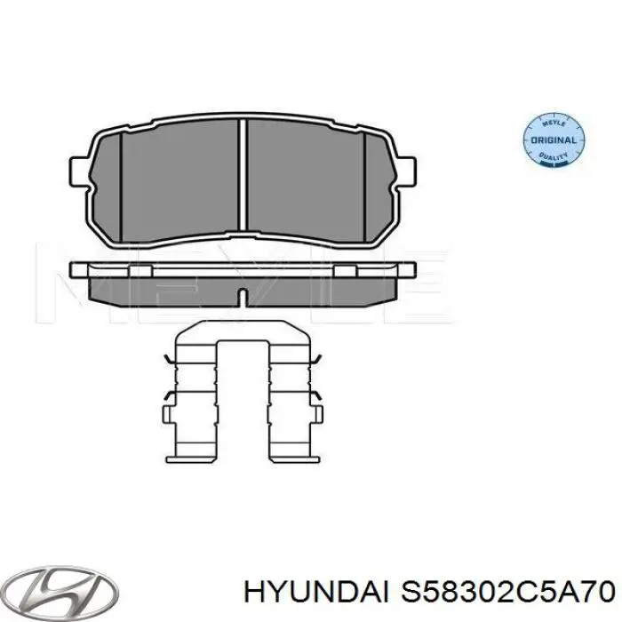 Колодки гальмові задні, дискові S58302C5A70 Hyundai/Kia