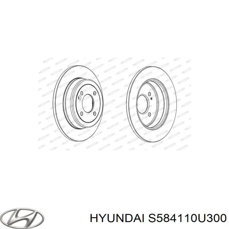 Купити S584110U300 Hyundai/Kia Диск заднього гальма