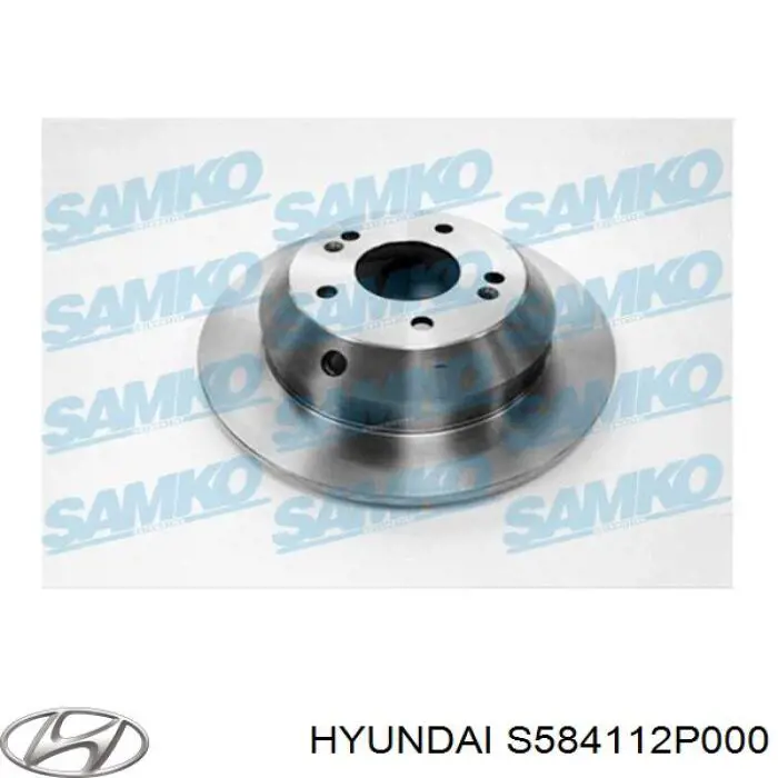 Диск гальмівний задній Hyundai/Kia S584112P000