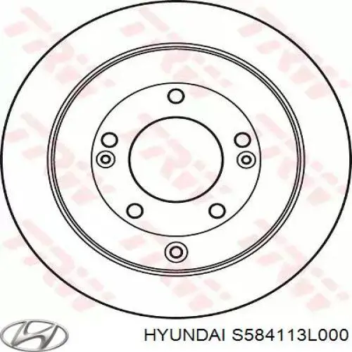 Задні дискові гальма Hyundai/Kia S584113L000 ціна, від 34.50 USD