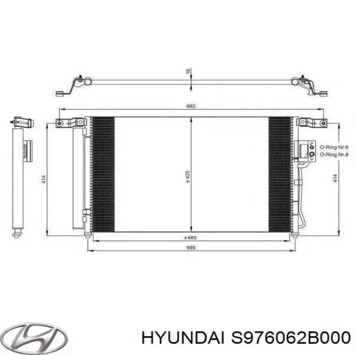 Купити S976062B000 Hyundai/Kia Радіатор системи охолодження кондиціонера