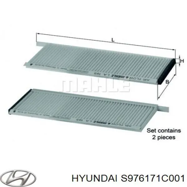 Фільтр повітряний обігрівача Hyundai/Kia S976171C001 ціна, від 5.43 USD
