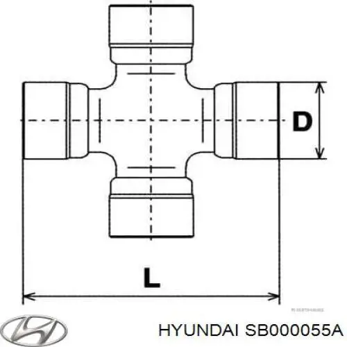 Хрестовина карданного валу, переднього Hyundai/Kia SB000055A ціна, від 11.37 USD