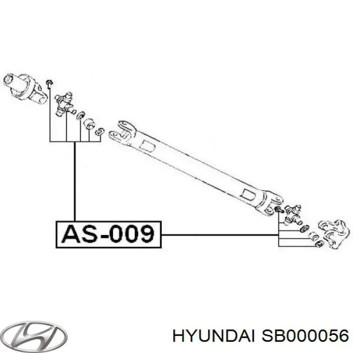 Hyundai/Kia хрестовина карданного валу