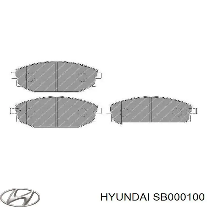 SB000100 Hyundai/Kia Передні гальмівні колодки