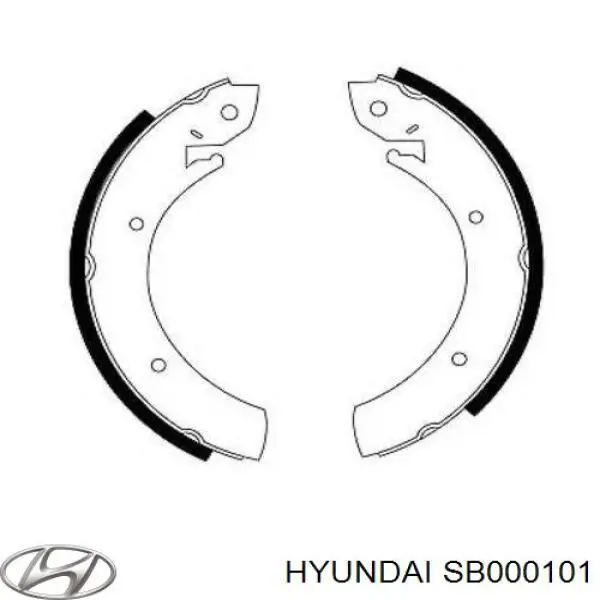 Колодки гальмові задні, барабанні SB000101 Hyundai/Kia