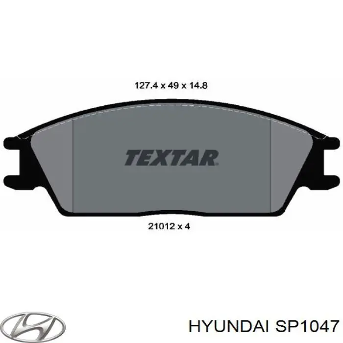SP1047 Hyundai/Kia Передні гальмівні колодки