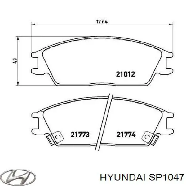 Купити SP1047 Hyundai/Kia Колодки гальмівні передні, дискові