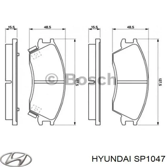 Передні тормозні колодки SP1047 Hyundai/Kia