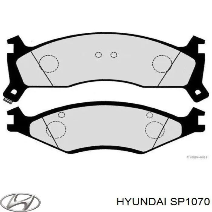 Гальмівні колодки Hyundai/Kia SP1070 ціна, від 22.02 USD