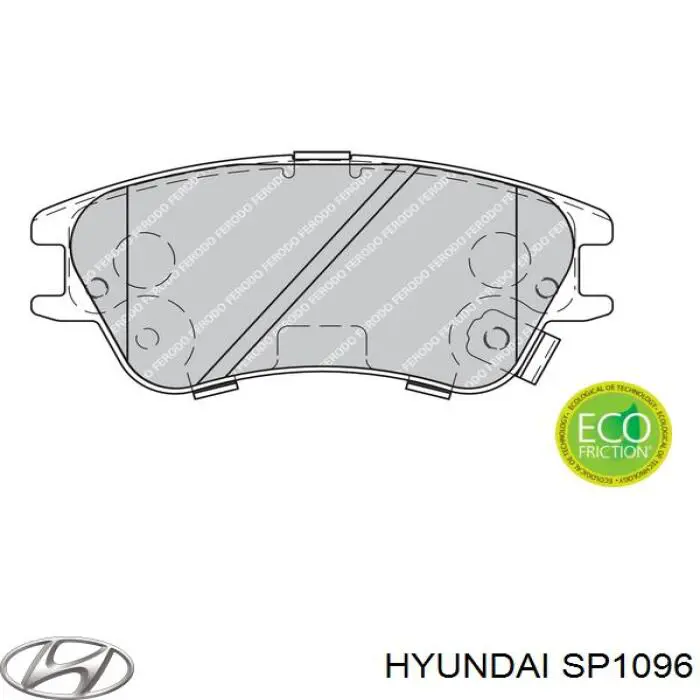 Купити SP1096 Hyundai/Kia Колодки гальмівні передні, дискові