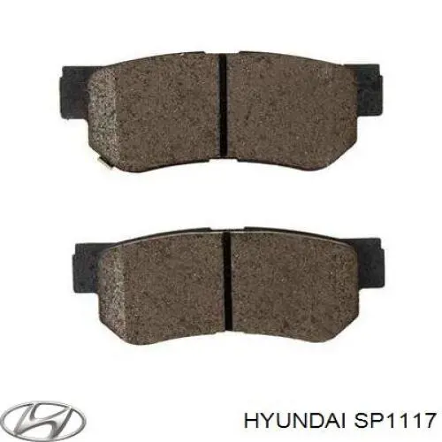 SP1117 Hyundai/Kia колодки гальмові задні, дискові