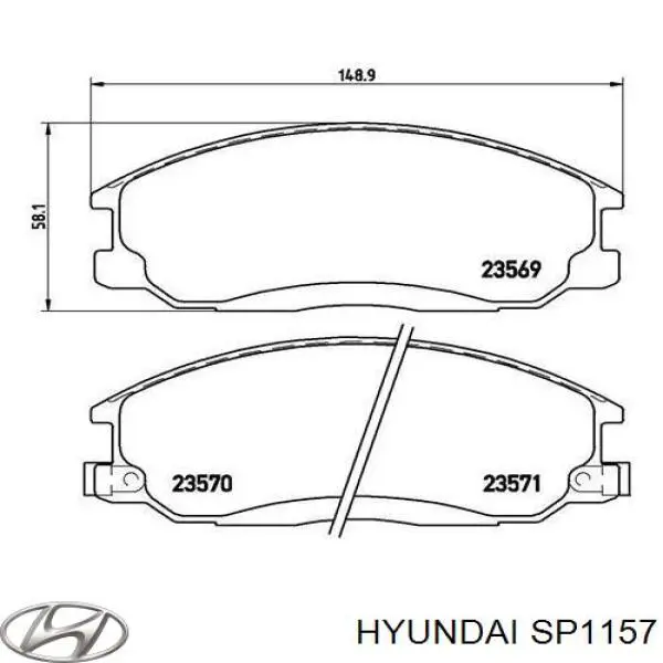 Передні тормозні колодки SP1157 Hyundai/Kia