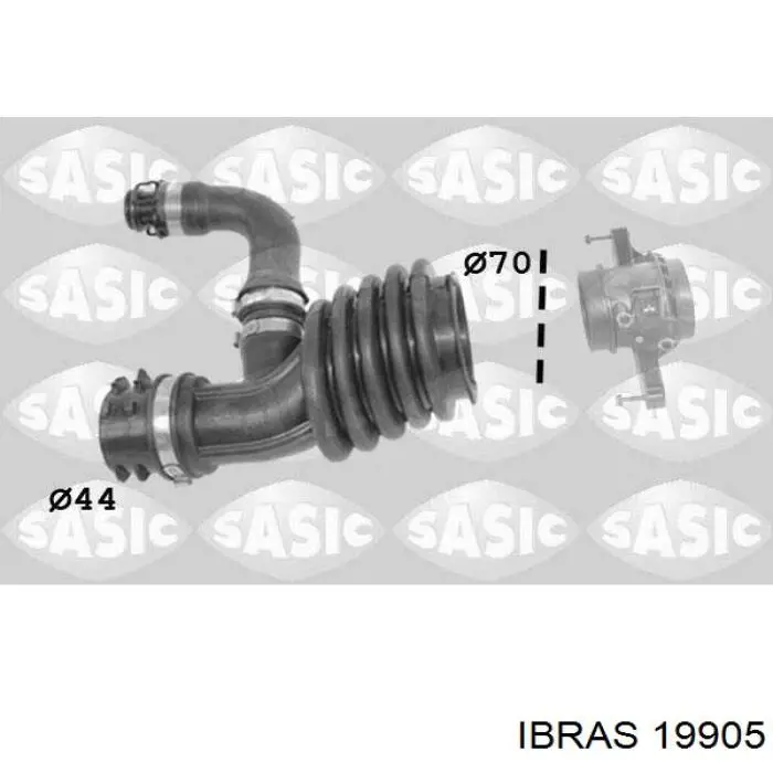 Патрубок повітряний, вхід в турбіну (наддув) 19905 Ibras