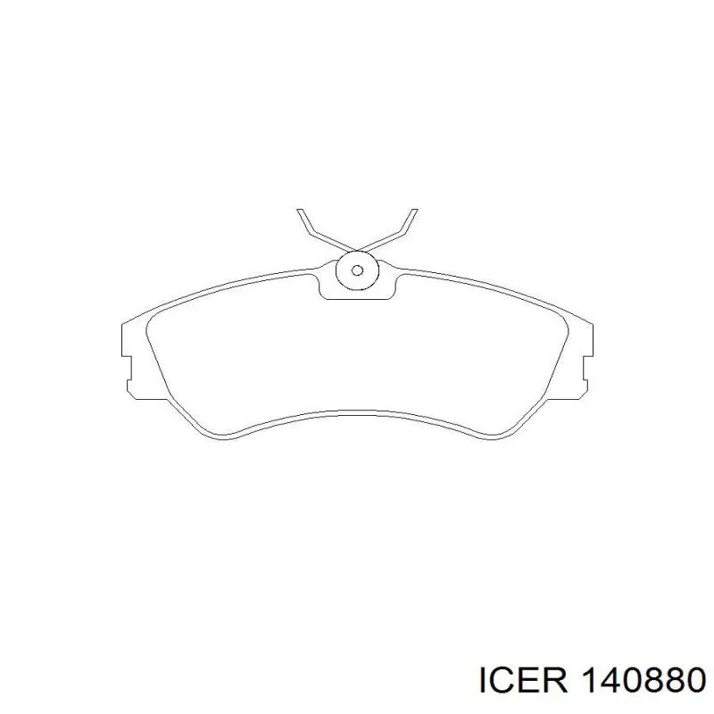 Передні тормозні колодки 140880 Icer