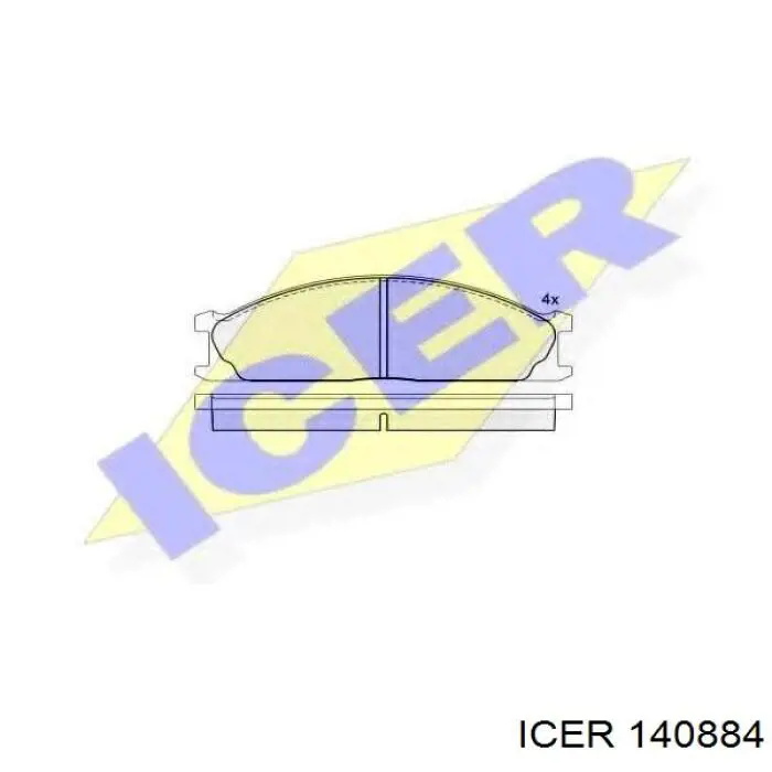 140884 Icer колодки гальмівні передні, дискові