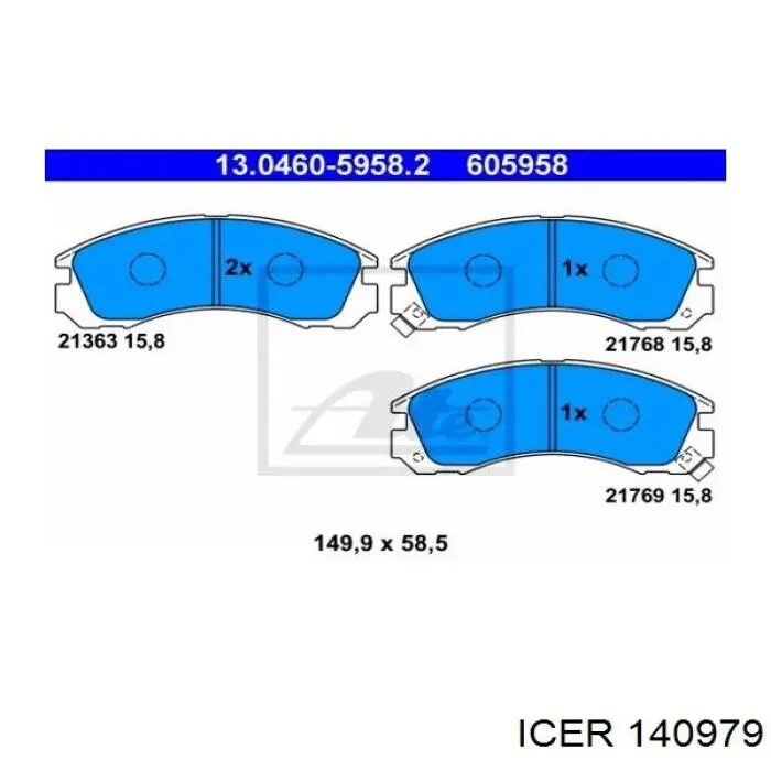 Гальмівні колодки Icer 140979 ціна, від 22.21 USD
