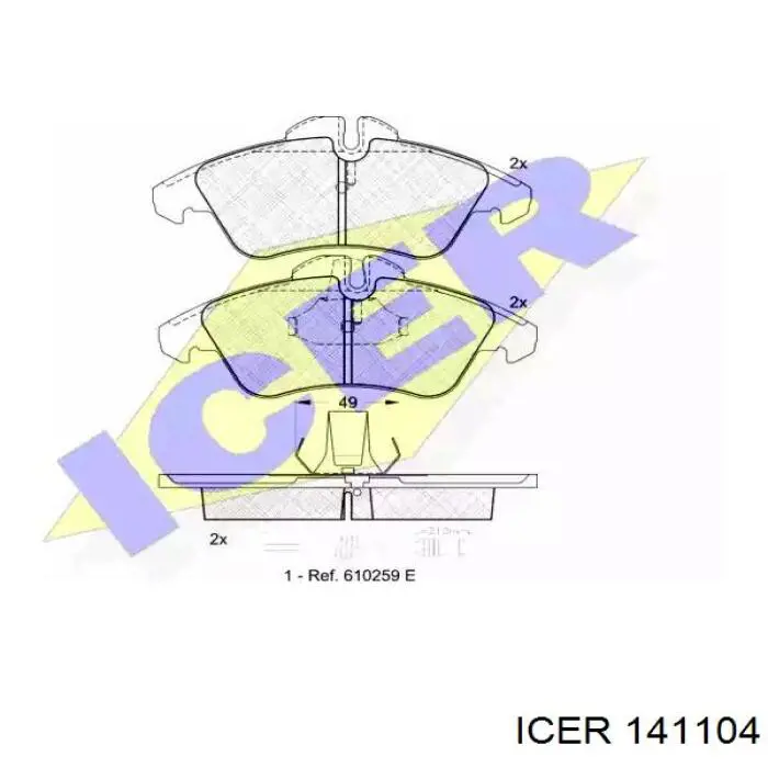 Гальмівні колодки Icer 141104 ціна, від 21.79 USD