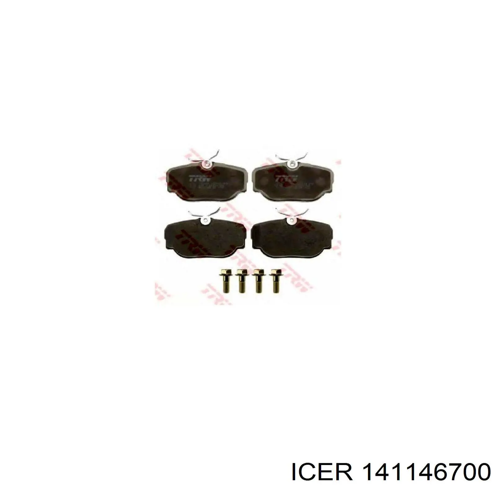 Задні дискові колодки Icer 141146700