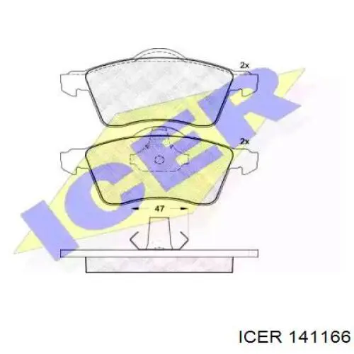 Передні тормозні колодки 141166 Icer