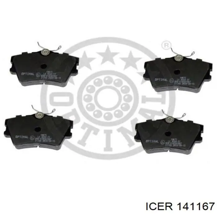 Задні гальмівні колодки 141167 Icer