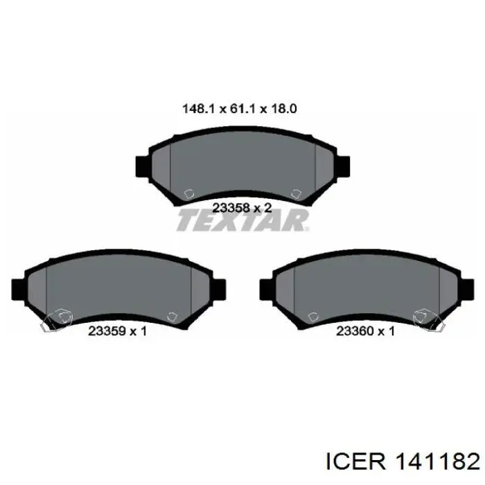 Гальмівні колодки Icer 141182 ціна, від 26.04 USD