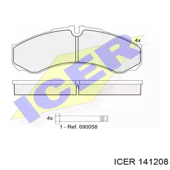 Задні гальмівні колодки Icer 141208 ціна, від 23.07 USD