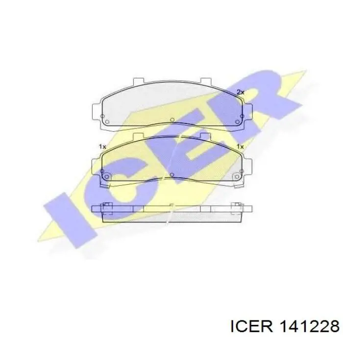 Колодки гальмівні передні, дискові 141228 Icer