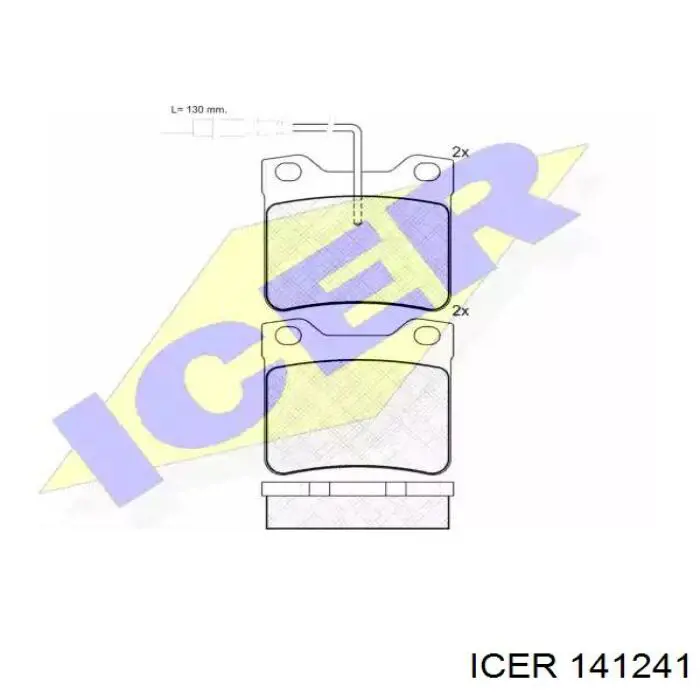 Задні гальмівні колодки Icer 141241 ціна, від 14.66 USD