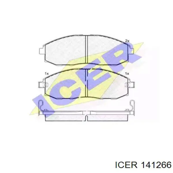 141266 Icer колодки гальмівні передні, дискові