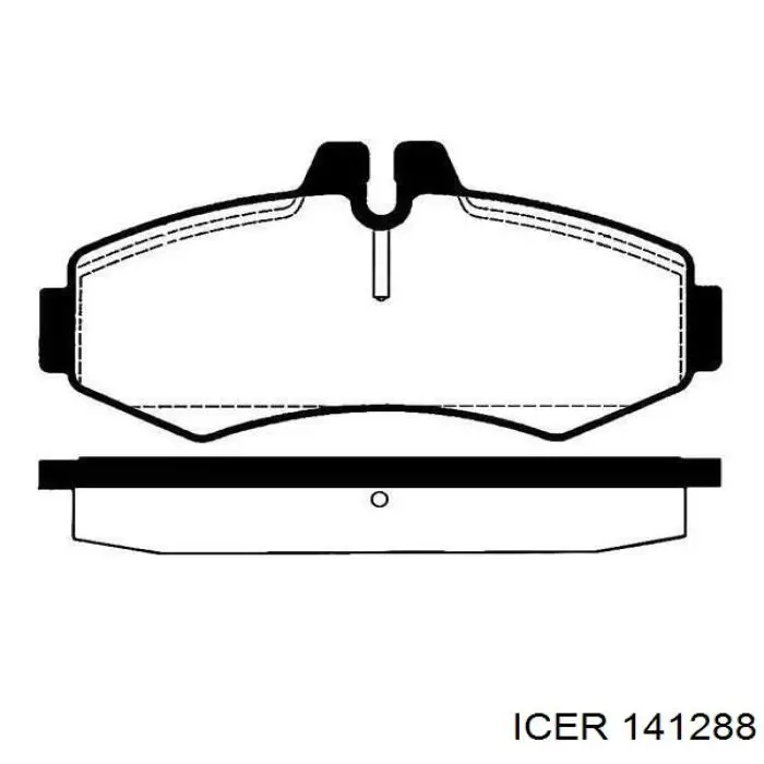 Купити 141288 Icer Колодки гальмівні передні, дискові