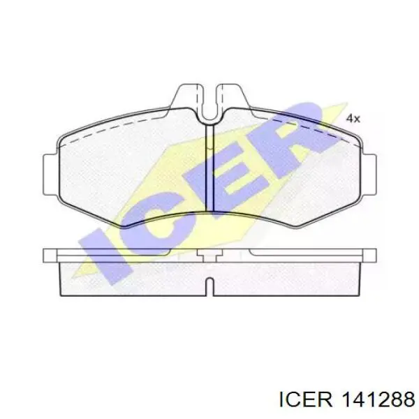 Передні тормозні колодки 141288 Icer