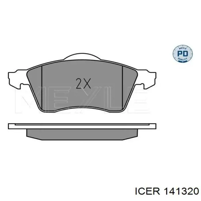 Купити 141320 Icer Колодки гальмівні передні, дискові