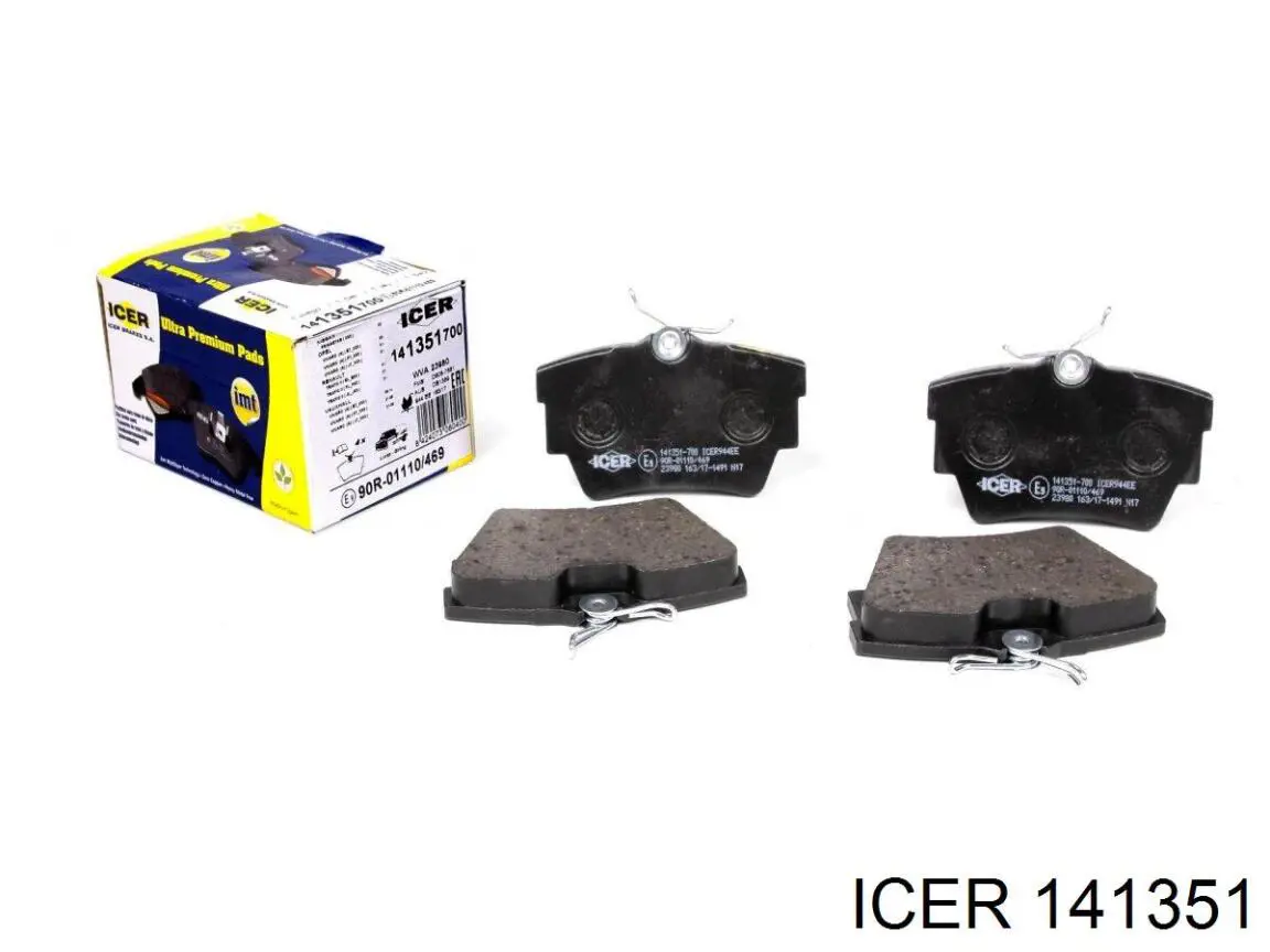 Задні гальмівні колодки 141351 Icer