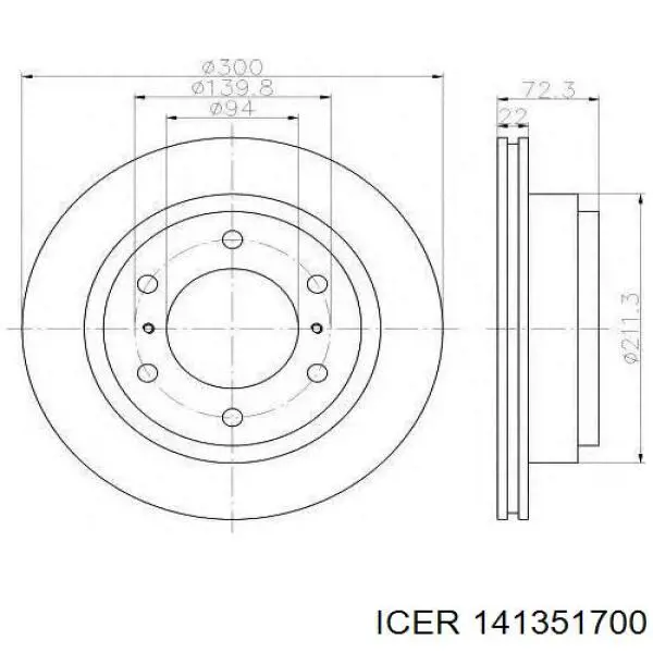 Задні гальмівні колодки Icer 141351700 ціна, від 17.06 USD