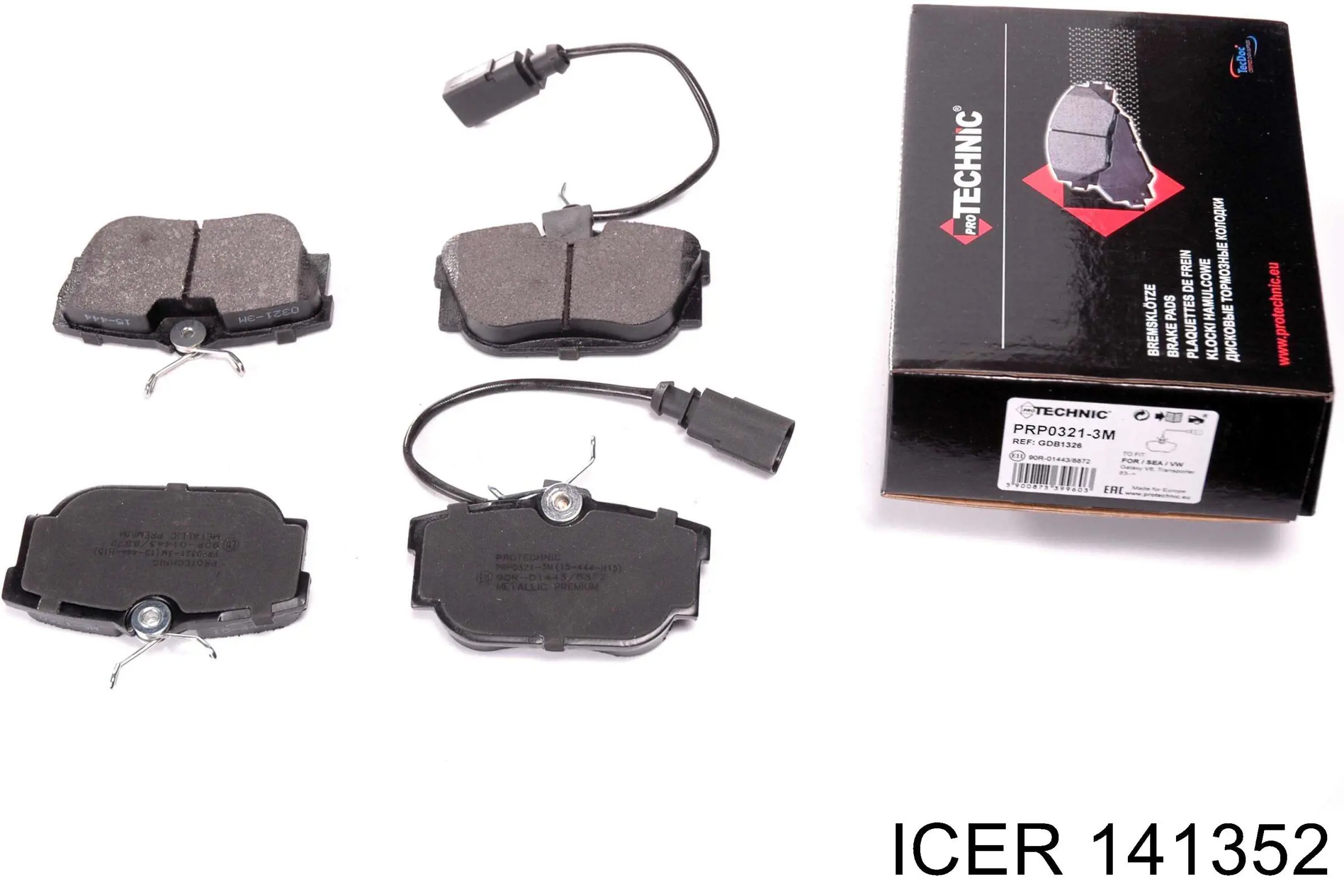 Задні гальмівні колодки 141352 Icer