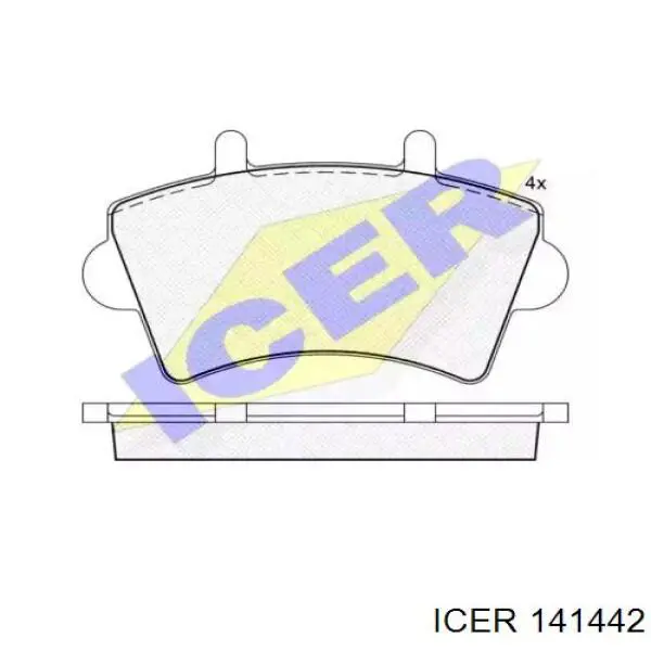 Купити 141442 Icer Колодки гальмівні передні, дискові