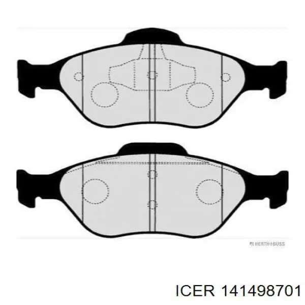 Купити 141498701 Icer Колодки гальмівні передні, дискові