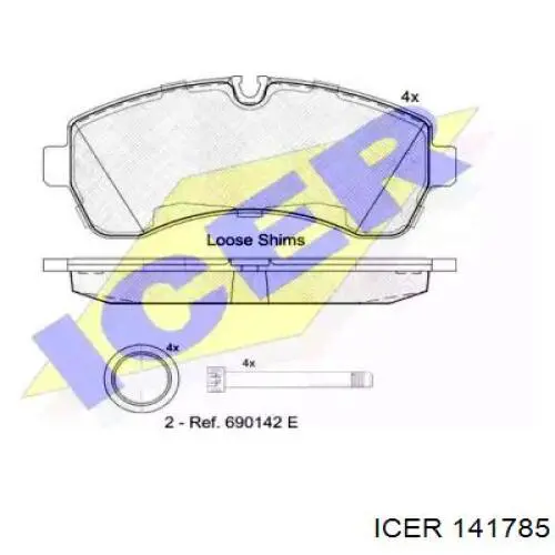 Гальмівні колодки Icer 141785 ціна, від 30.19 USD