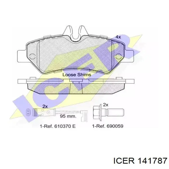 Задні гальмівні колодки Icer 141787 ціна, від 17.98 USD
