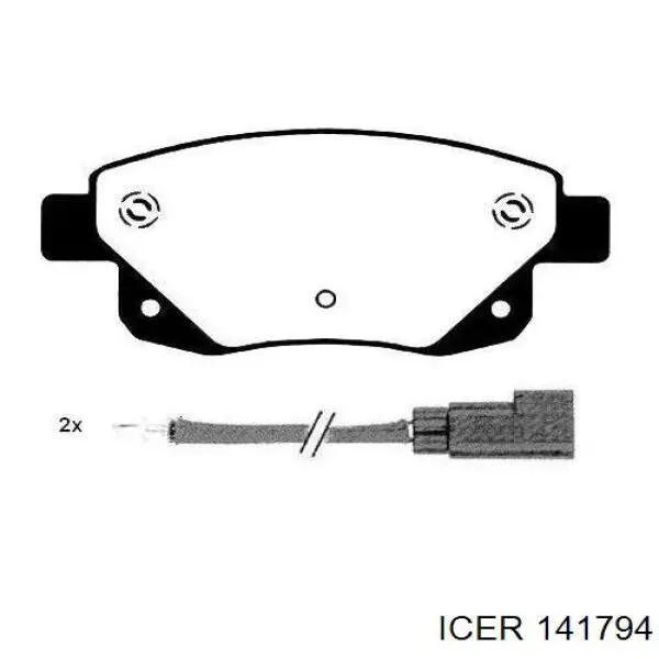 Задні гальмівні колодки Icer 141794 ціна, від 19.09 USD