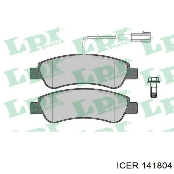 Задні гальмівні колодки 141804 Icer